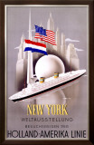 New York to Holland, America Line Framed Giclee Print by Willem Ten Broek