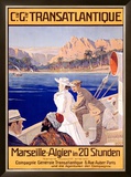 Transatlantique, Marseille Impressão giclée emoldurada por Georges Villa