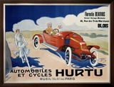 Hurtu Automobiles et Cycles Framed Giclee Print by O'Galop 