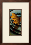 Carp Leaping in a Pool Print by Katsushika Taito II