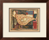 Patchwork Hen Art by Diane Kaylor