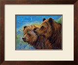 Bear Pair Framed Giclee Print by Georgia Lesley
