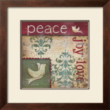 Peace Joy Love Prints by Kim Lewis