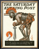 The Dove and Warrior, c.1921: Disarmament Framed Giclee Print by Joseph Christian Leyendecker