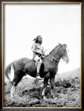 Young Yakima on Horseback Framed Giclee Print by Edward S. Curtis