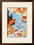 Goldfish and Cat Framed Giclee Print