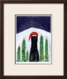Santa Cat Limited Edition Framed Print by Ken Bailey