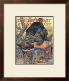 Turkey in the Tree, c.1939 Framed Giclee Print by Joseph Christian Leyendecker