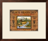 Black Bears Den Prints by Debi Hron