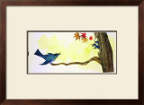 Four Blue Birds Prints by Ezra Jack Keats