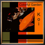 Colorful Garden Koi Framed Giclee Print by erichan 