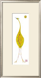 Yellow Heron Art by Sophie Jourdan