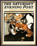 Red Fox Hunting, c.1905 Framed Giclee Print by Charles Livingston Bull