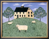 Sheep on the Hillside Print by Colleen Sgroi