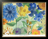 Blue Flowers Poster by Gayle Kabaker
