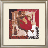Kneeling in Scarlet Dress I Posters by Mireille Turcot