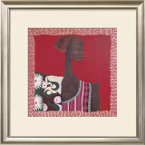 African Pattern Portrait II Prints by Mireille Turcot