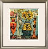 Flowers In Ceramic And Glass II Limited Edition Framed Print by Olivia Maxweller