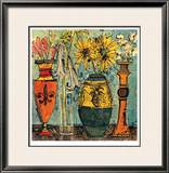 Flowers In Ceramic And Glass II Limited Edition Framed Print by Olivia Maxweller