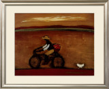 Man on Bicycle Art by Karen Bezuidenhout