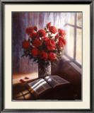 Bible and Roses Print by Lynn Pitard