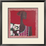 African Pattern Portrait II Posters by Mireille Turcot