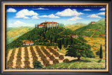 Wine Vinyard Estates Framed Giclee Print by Caroline Haliday