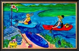 Kayak Blue Prints by Deborah Cavenaugh