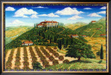 Wine Vinyard Estates Framed Giclee Print by Caroline Haliday
