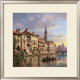 Riverside Village I Prints by Charles Kuwasseg