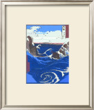 Whirlpools at Naruto Impressão giclée emoldurada por Hiroshige II