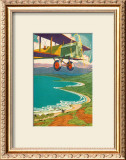 Biplane Over the Coastline Prints by Lucille Webster Holling