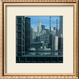 Blue Chrysler Composition Prints by Eric Peyret