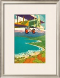 Biplane Over the Coastline Posters by Lucille Webster Holling