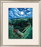 Full Moon over Seven Sacred Pools Framed Giclee Print by Hans Olson