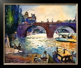 Evening by the Seine Posters by Michael Leu