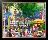 Morning on Boulevard Saint Michel Print by Michael Leu