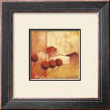 Houses and Trees in Orange and Red IV Art by Claudio Furlan