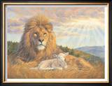 Lion and Lamb Prints by Lucie Bilodeau