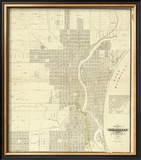 Map of Milwaukee, c.1856 Framed Giclee Print by I. A. Lapham
