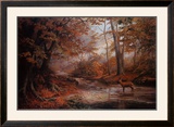 Woodland Stream Print by Elizabeth Halstead