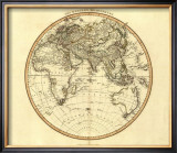 Eastern Hemisphere, c.1801 Framed Giclee Print by John Cary