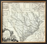 Map of the Province of South Carolina, c.1773 Framed Giclee Print by James Cook