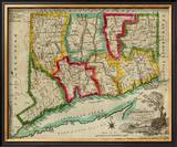 State of Connecticut, c.1827 Framed Giclee Print by Amos Doolittle