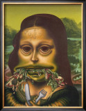 Mona Lisa Throws Up Macaroni, c.1992 Prints by Peter Saul