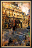 St. Germain Cross Walk, Paris, France Framed Giclee Print by Nicolas Hugo