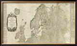 Northern Europe Divided into its Empires, Kingdoms, States, Republics, c.1787 Framed Giclee Print by Thomas Kitchin