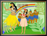 Hula Girls in Paradise Island, Hawaii Prints by Noriko Sakura