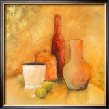 Still Life with Red Bottle Poster by Heinz Hock