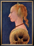 Portrait einer Dame in Gelb Posters by Alesso Baldovinetti